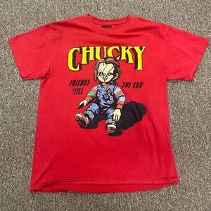 Chucky Official Tshirt Friends Till The End Men’s Medium Red